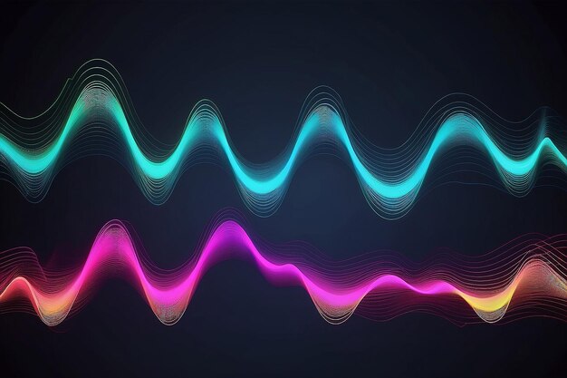 Photo abstract audio wave line abstract gradient