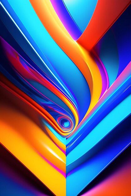 Abstract awesome background of colorful intertwining cyan and blue lines