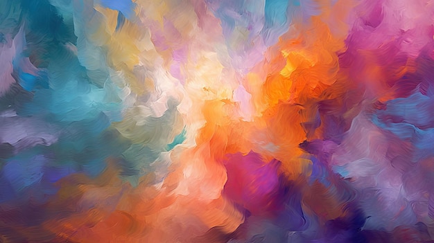 Abstract backdrop painted in oil by painters in a variety of colors
