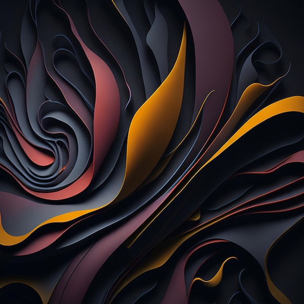 Abstract backdrop smooth curves vibrant colors flowing waves generated by AI