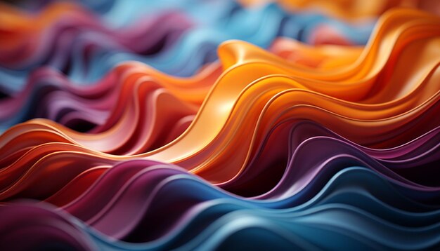 Photo abstract backdrop with flowing wave pattern in vibrant colors generated by artificial intelligence