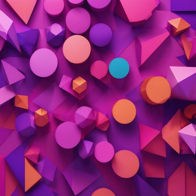 Abstract backdrop with modern geometric shapes in purple generative ai