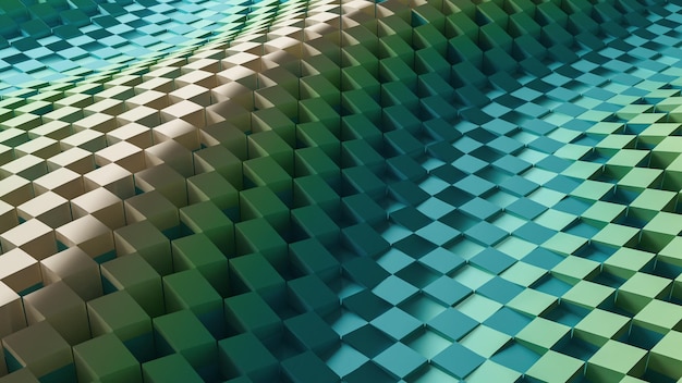抽象的な背景3d幾何学的な波状の正方形の表面