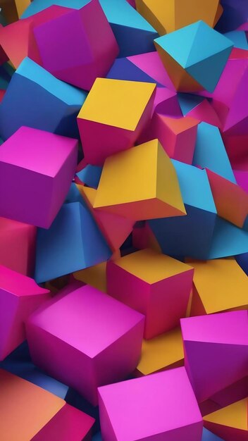 Abstract background of 3d shapes generative ai