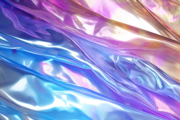 Premium AI Image | Abstract background 3D shiny plastic waves with ...