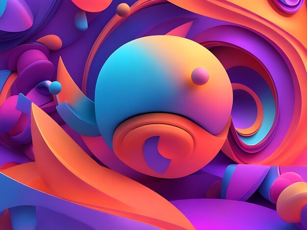Abstract Background 3d style Ai generate