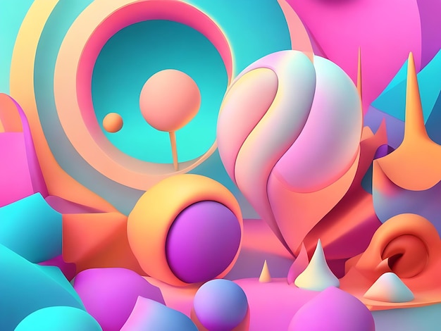 Abstract Background 3d style Ai generate