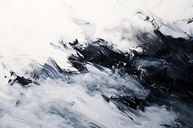 Photo abstract background of acrylic paint in black and white tones high quality photo