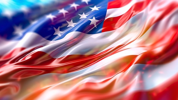 Abstract background of a American Flag 4th July celebration concept AI Generated