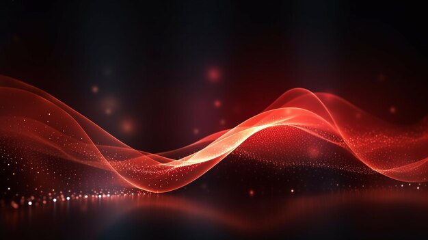 Abstract Background Big Data Curve Red White Bokeh