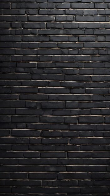 Photo abstract background of a black brick wall