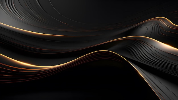 abstract background black and gold lines