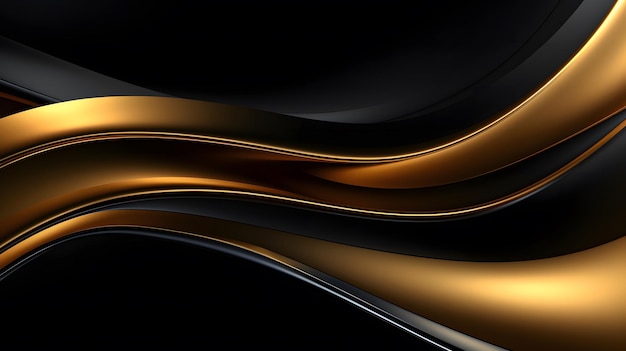 abstract background black and gold lines