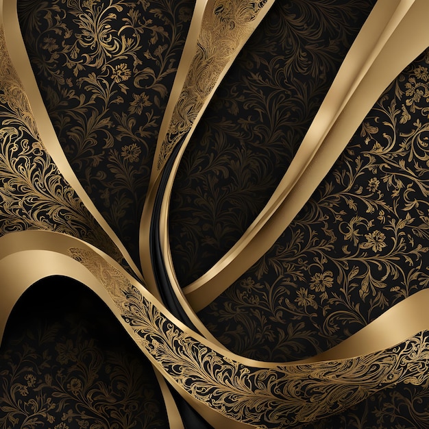 abstract background black and golden