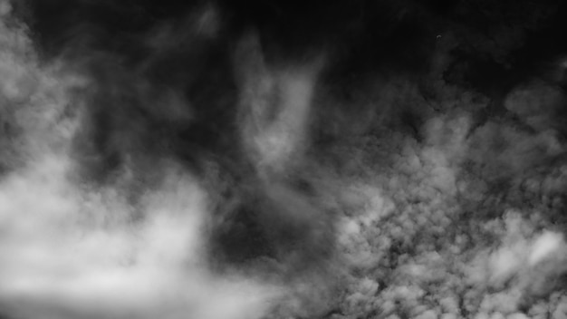 Photo abstract background of black and white clouds