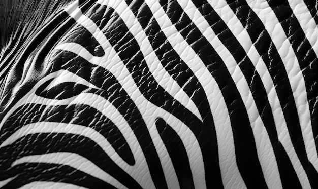 Abstract background black and white stripes of Zebra Selective soft focus