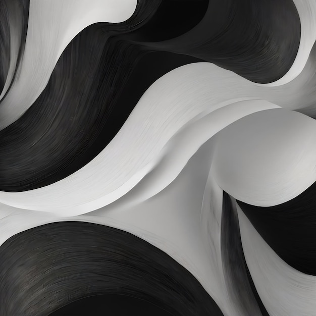 抽象的な背景の黒と白の壁紙と抽象的な形状