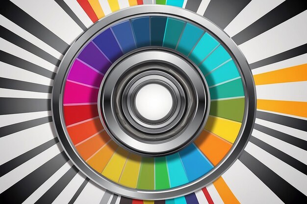 Photo abstract background blank chrome circle color image colors competition round