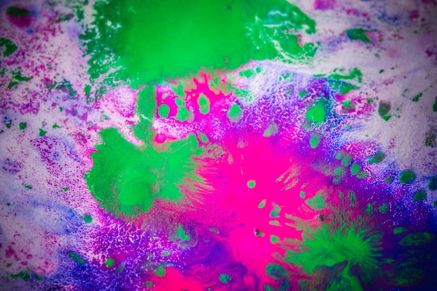 Abstract background of blots pink, green and blue