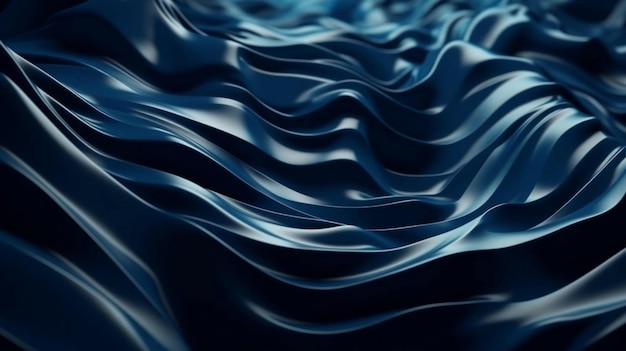 Abstract background of blue dark energy waves AI generated