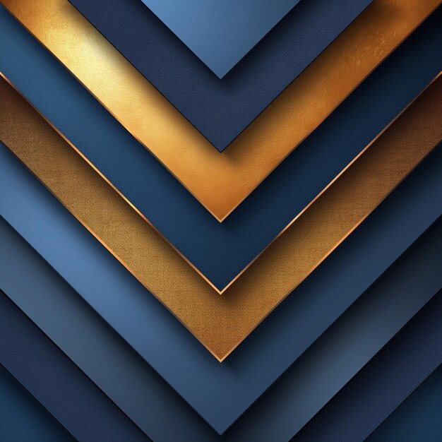 Abstract background blue and golden color shapes