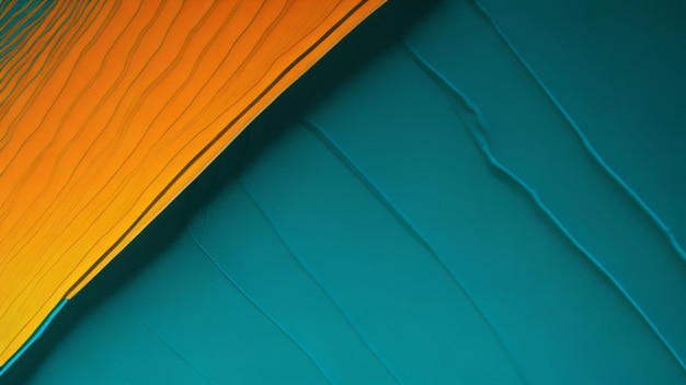 Abstract background of blue and orange color with curved lines in the middle