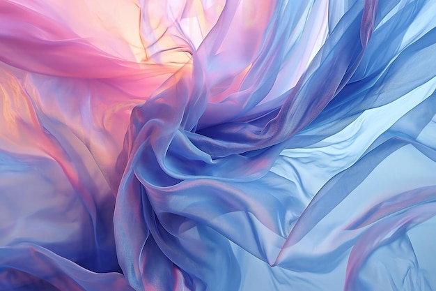 Abstract background of blue and pink silk or satin texture