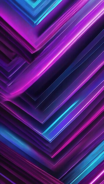 Abstract background of blue and purple diagonal small neon bright stripes of particles in the form