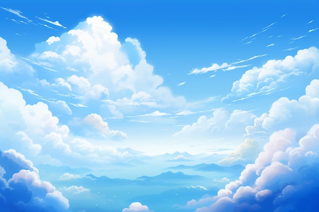 Абстрактный фон голубого солнечного неба с облаками