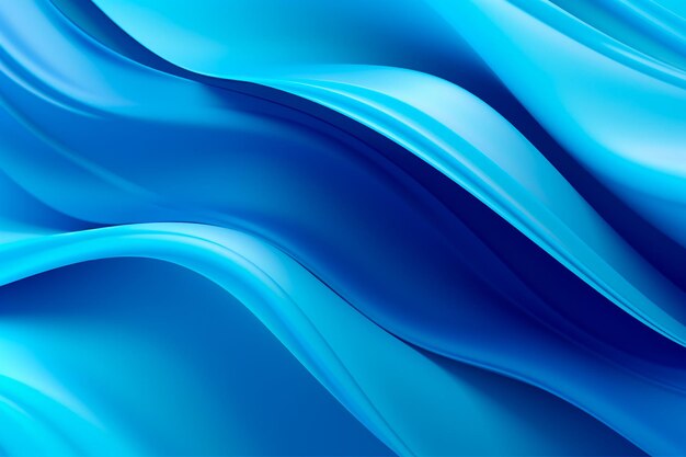 Abstract background of blue waves and glow paint strokes ai generated