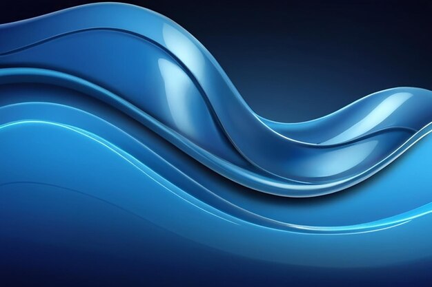 Photo abstract background blue waves