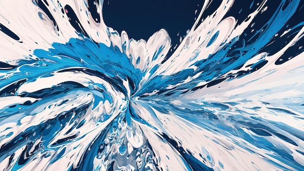 추상적 인 배경 파란색과 흰색 얼음