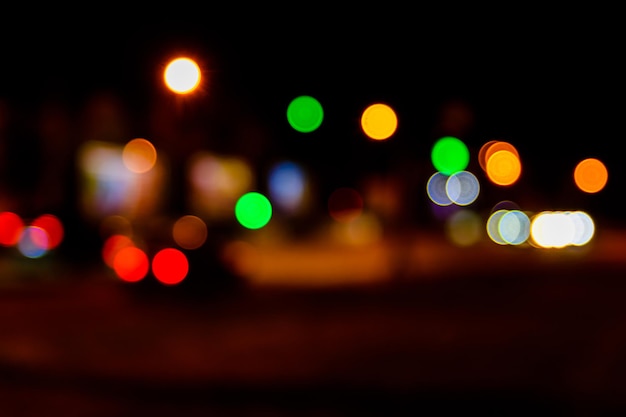 Abstract background of the blurred big city lights