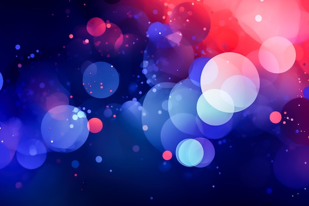 Abstract background bokeh circles for Christmas and New Year background Generative AI