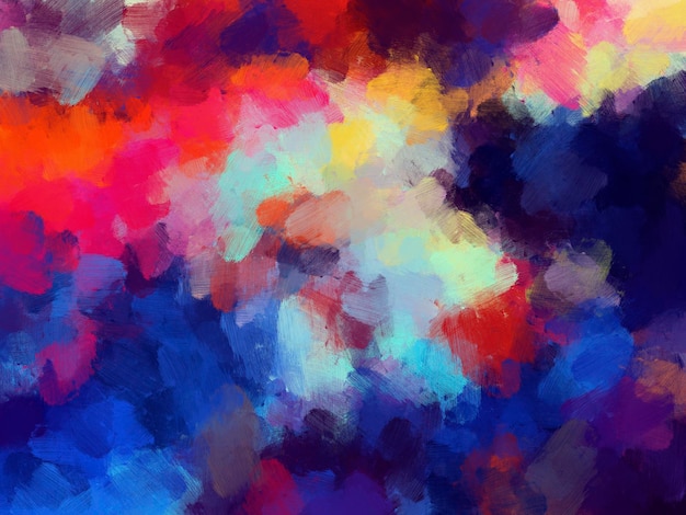 다채로운 브러시 오일 페인트의 추상적 인 배경