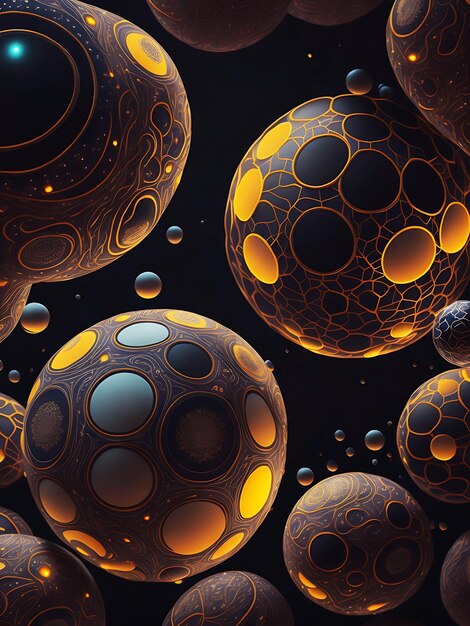 Абстрактный фон Пузырь волнистый фон для рабочего стола Генеративный Ai