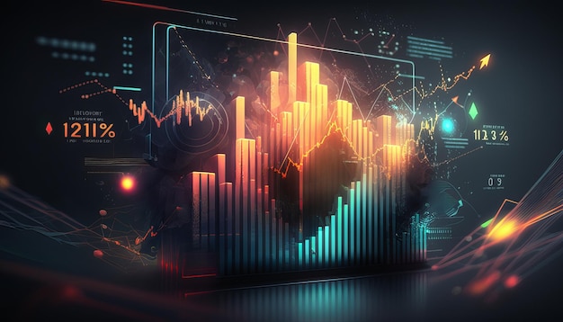 Abstract Background chart stock market Generative AI