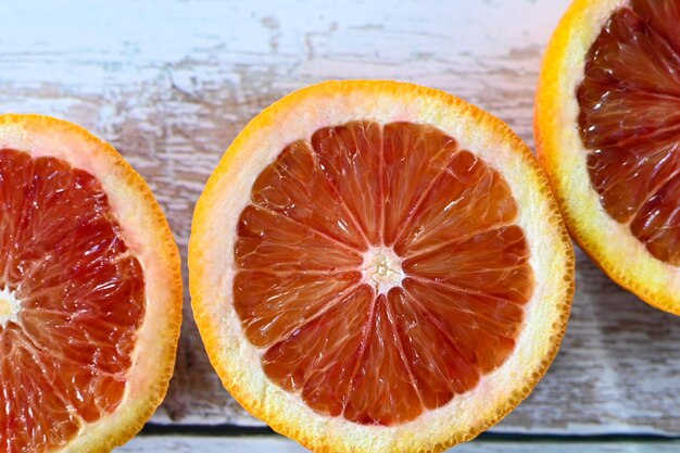 Abstract background of citrus slices Closeup