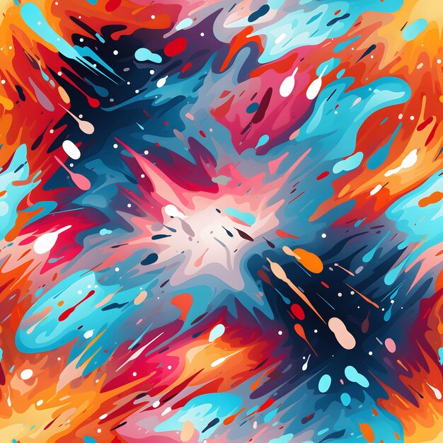 Abstract background of color explosion of dashed lines