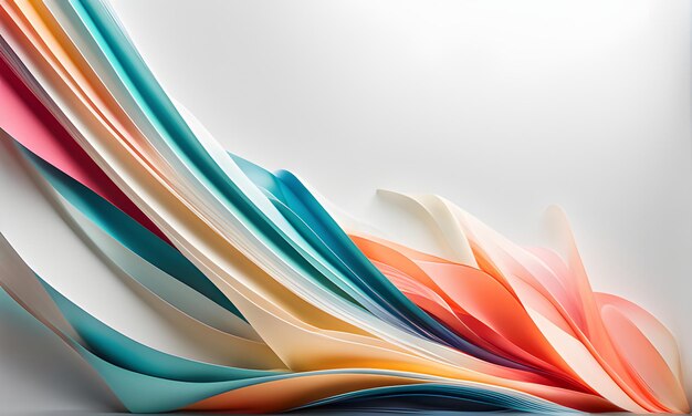 Abstract background colored sinuous stripes wallpaper