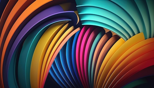 An abstract background of colorful arcs a vibrant and energetic illustration perfect for adding a pop of color
