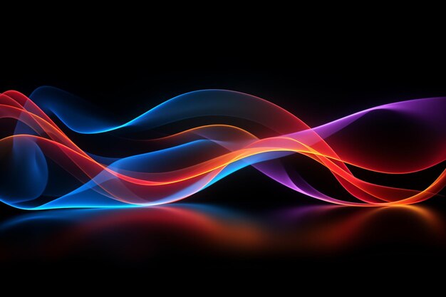 Abstract background of colorful curved lines