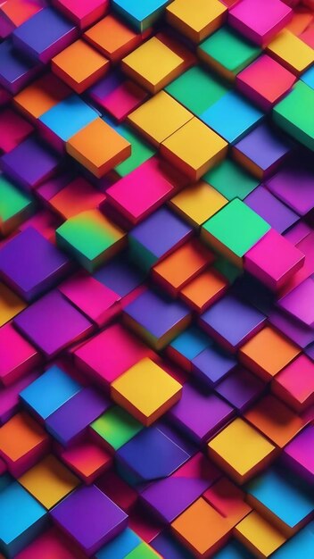 Abstract background colorful gaming wallpaper with sharp edges 3d rendering