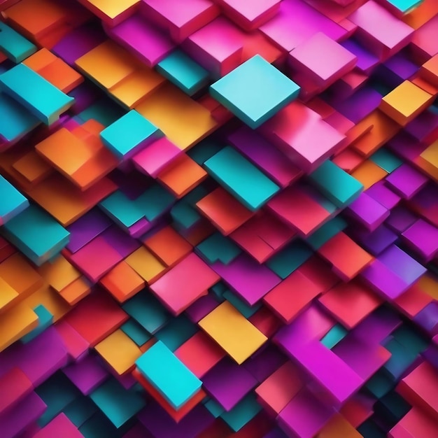 Abstract background colorful gaming wallpaper with sharp edges 3d rendering