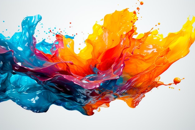 abstract background of colorful ink in water