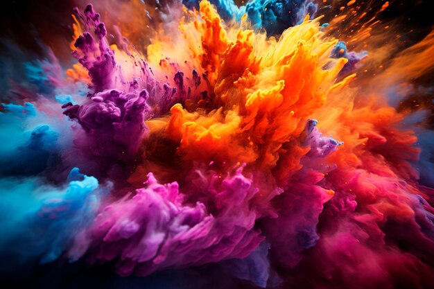 abstract background of colorful ink in water