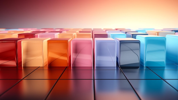 사진 추상적인 배경: 다채로운 네온 그래디언 3d 렌더링 추상적인 아름다운 밝은 배경