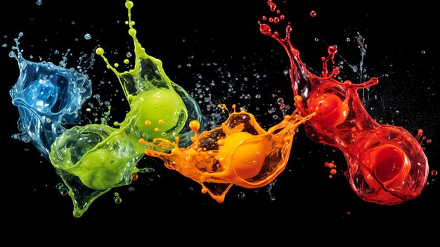 Abstract background of colorful splash water