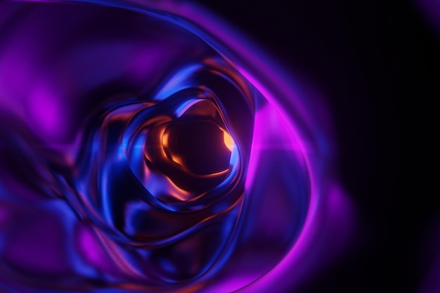 Foto sfondo astratto del concetto di vortice colorato con sfumatura viola e blu contrastante, spirale