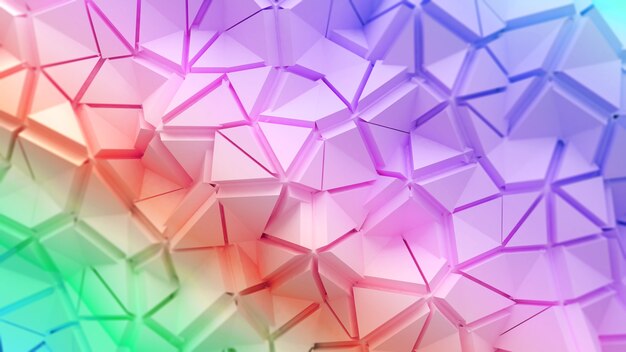 Abstract background colorful triangle,geometric background,3d rendering